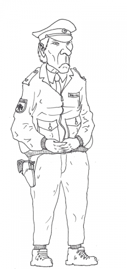 Bored German Policeman